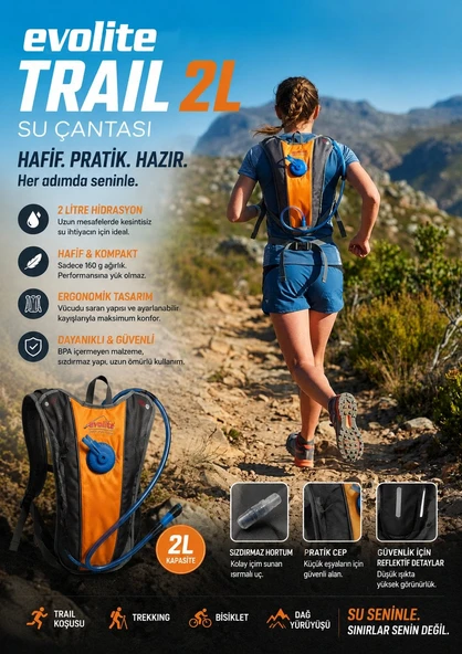 Evolite Trail 2 Litre Su Çantası - Resim 9
