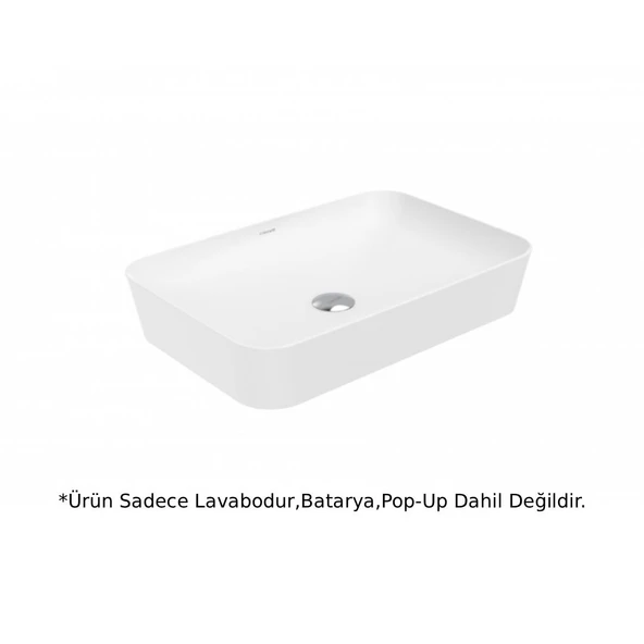 Creavit UL060 Ultra Dikdörtgen Çanak Lavabo 60 cm - Beyaz ürün görseli 1