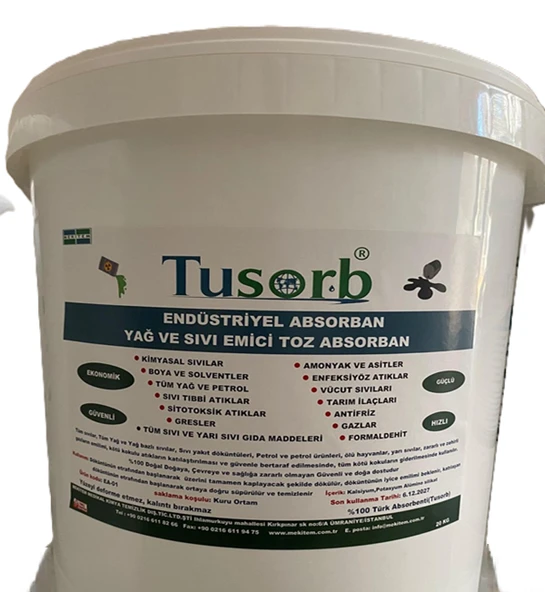 PAZAR10 Sıvı ve Yağ Emici Toz Absorban 20 kg Kova ürün görseli 1
