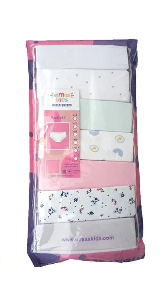 Kız Çocuk 7'li Slip Külot  ELM-S-54 ürün görseli 1