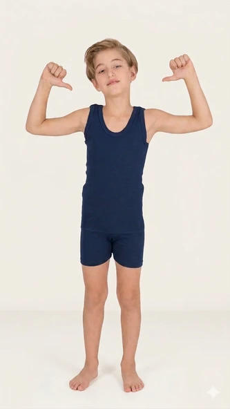 Erkek Çocuk Atlet Boxer Takım ELM-1900 ürün görseli 1