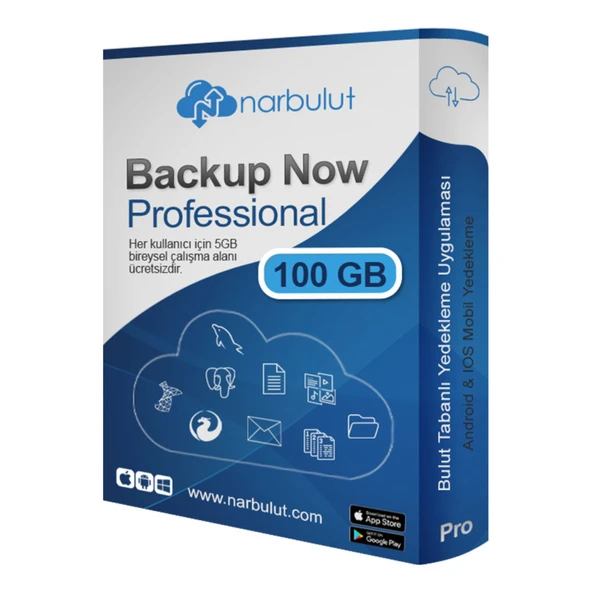 NARBULUT Backup Now Professional Edition 100GB Lisans 1yıl 1kullanıcı basic support is included. ürün görseli 1