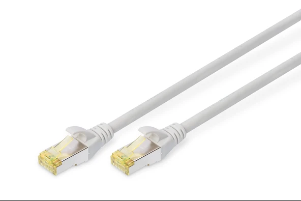 DIGITUS 0.25metre CAT7(CAT6A) S-FTP DK-1644-A-0025-G Gri Patch Kablo (10'lu Paket) ürün görseli 1