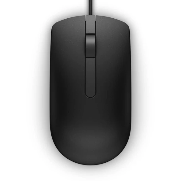 DELL MS116 Kablolu USB Sessiz Siyah Mouse ürün görseli 1