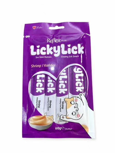 REFLEX PLUS LİCKYLİCK KEDİ SIVI ÖDÜL KARİDES ürün görseli 1