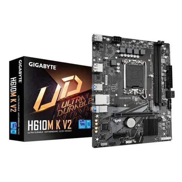Gigabyte H610M-K V2  DDR5 5600 1700P Ses+GLan HDMI DP M2 USB3.2 mATX ürün görseli 1
