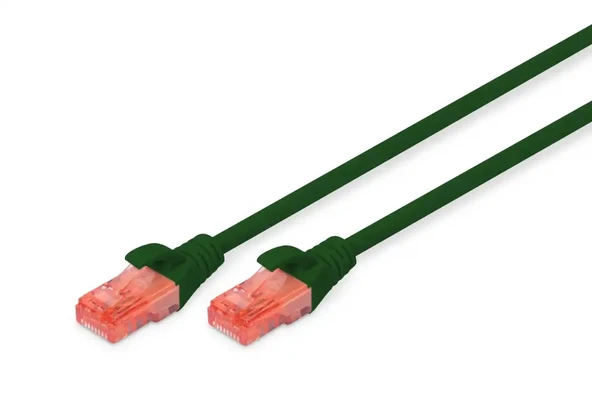 DIGITUS 0.5metre CAT6 Utp DK-1617-005/G Yeşil Patch Kablo (10'lu Paket) ürün görseli 1