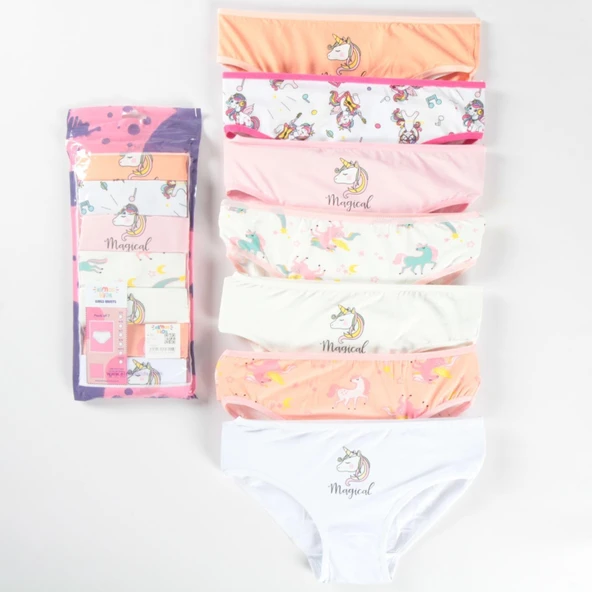 Kız Çocuk 7'li Slip Külot ELM-S-29 ürün görseli 1