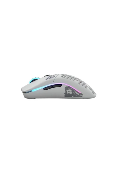 Glorious Model O- Minus GLO-MS-OMW-MW Mat Beyaz RGB Şarjlı Optik Kablosuz Oyuncu Mouse Teşhir ürün görseli 1