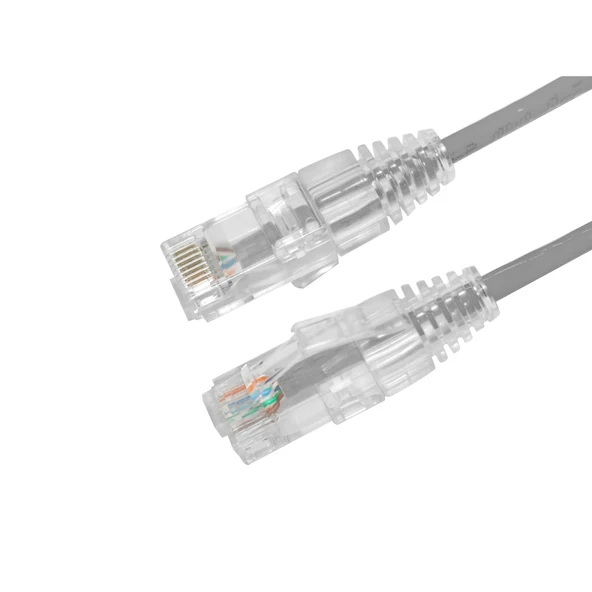 AGER 0.15metre CAT6 Utp Slim AWG28 AC-602-0015 Gri LSZH Patch Kablo (10'lu Paket) ürün görseli 1