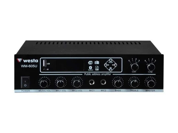 WESTA WM-605U 100W 2-bölgeli Mikser Amfi ürün görseli 1