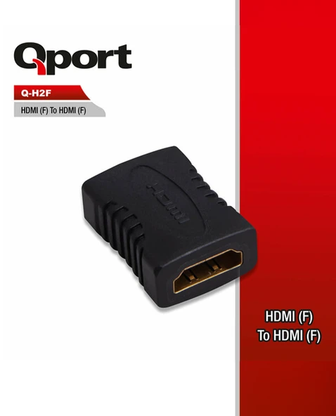 QPORT Q-H2F HDMI-HDMI Adaptör ürün görseli 1