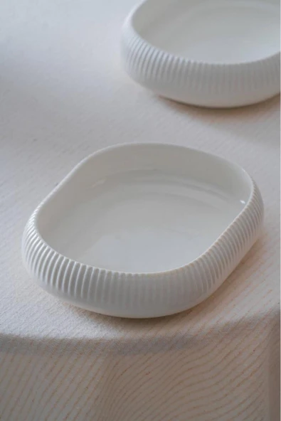 ACAR Bianco Perla Porselen Oval Tabak - 17 cm ürün görseli 1
