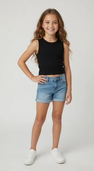 Kız Çocuk Kaşkorse Crop ELM-A-100 ürün görseli 1