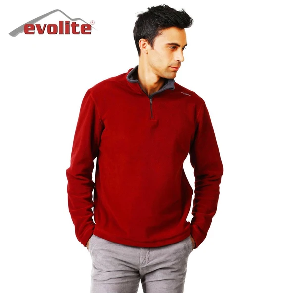 Evolite Fuga Erkek Mikro Polar Sweater - Bordo ürün görseli 1
