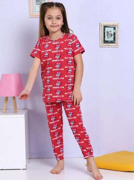 Kız Çocuk Yazlık Şortlu Takım Tavşan ELM-1073 ürün görseli 1