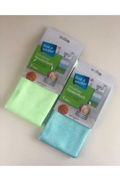 Flink Sauber Flink Sauber Rossmann 2 Adet Microfiber Cam Bezi ürün görseli 1