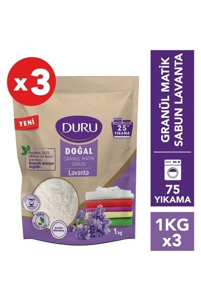 Duru Duru Granül Matik Sabun Lavanta 1 Kg X 3 Adet ürün görseli 1