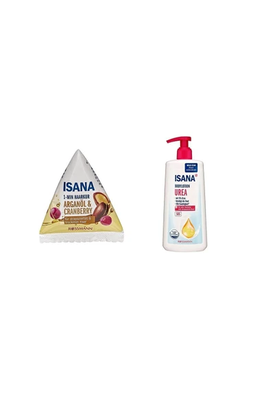 ISANA ISANA Vücut Losyonu %5 Üre 300ml + Saç Bakım Kürü Argan Yağı 25ml ürün görseli 1
