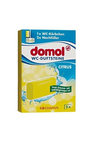 DOMOL DOMOL Askı Aparatlı Limon 2x Wc Kokusu Klozet Blok x40 G 80 G ürün görseli 1