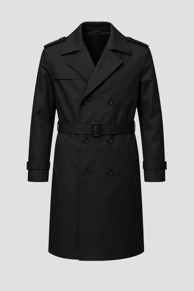 Erkek Modern Kesim Su ve Rüzgar Geçirmez Trençkot ürün görseli 1