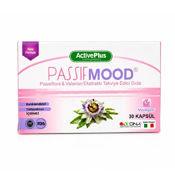 Passif Mood Passiflora ve Kediotu Ekstraktı Takviye Edici Gıda 30 Kapsül ürün görseli 1
