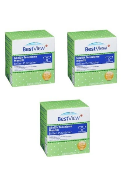 Bestview Bestview Gözlük Cam Temizleme Mendili 3 Kutu 156 Adet ürün görseli 1
