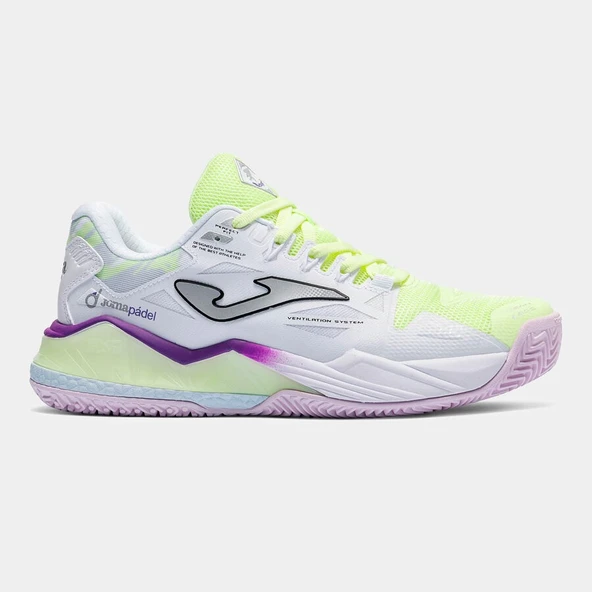 Joma TSPILS2628OM Spin Kadın Padel Ayakkabısı Sarı/Mor ürün görseli 1