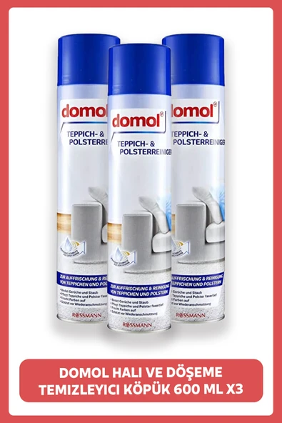 DOMOL DOMOL Halı Ve Döşeme Temizleyici Köpük 600 Ml (3 Adet) ürün görseli 1