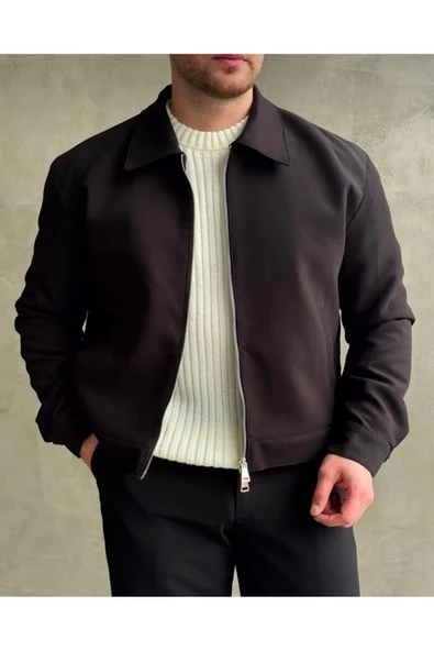 Viral Trend ZRA Çift Fermuarlı Basic Kumaş Ceket - Resim 3