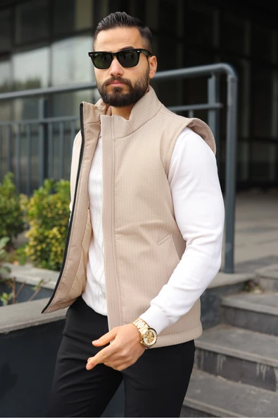 Gizli Patlı Slim Fit Spor Şık Yelek ürün görseli 1
