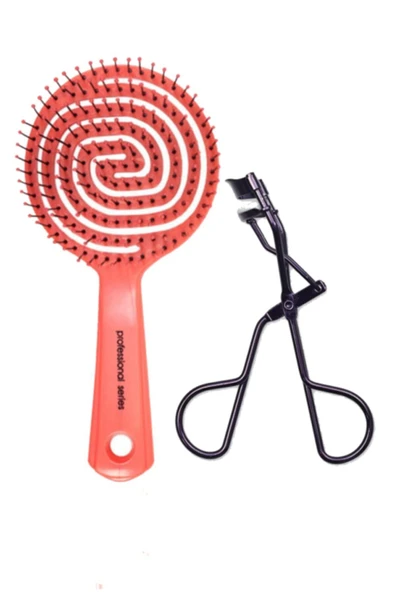 nascita nascita Pro Üç Boyutlu Oval Saç Fırçası 02 + Mor Kirpik Kıvırıcı 8697415103697 ürün görseli 1