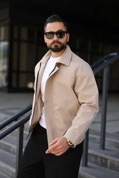 Premium Retro Milano Gabardin Ceket -Tok Duruşlu Sade ve Şık ürün görseli 1