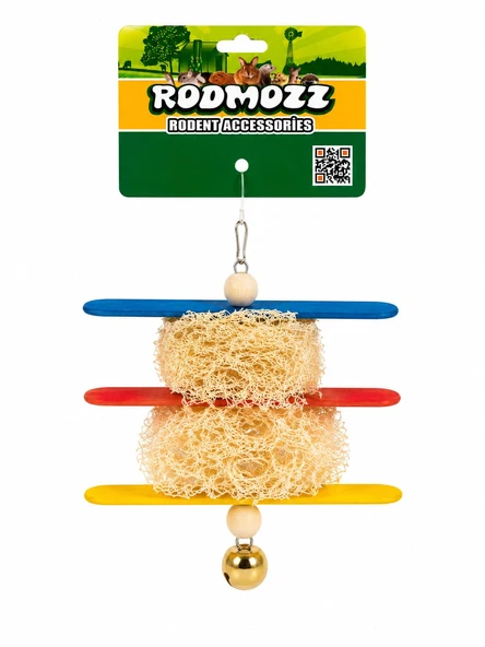Rodmozz Premium Kabak Lifli Tahta Çubuklu Kemirgen Oyuncağı ürün görseli 1