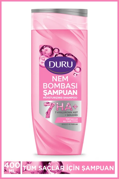 Duru Duru Nem Bombası Tüm Saçlar İçin Şampuan 400 Ml ürün görseli 1