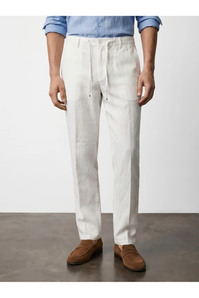 Old Money Keten Jogger Pantolon - Resim 11