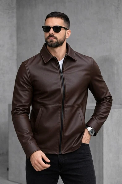 Trend Basic Deri Ceket ürün görseli 1