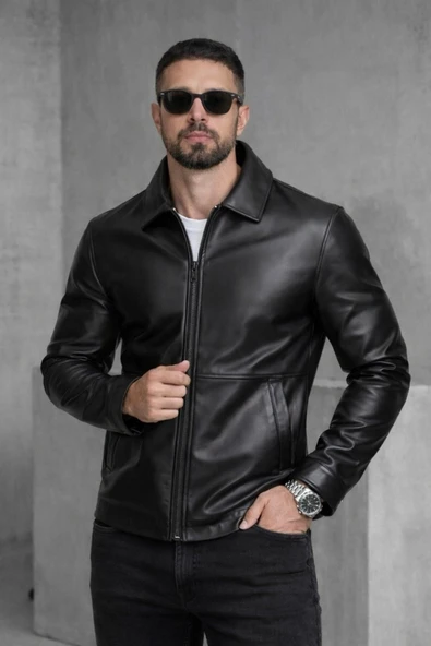 Trend Basic Deri Ceket - Resim 7