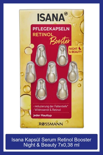 ISANA ISANA Kapsül Serum Retinol Booster Night & Beauty 7x0,38 ml ürün görseli 1