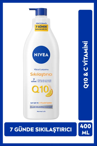 NIVEA NIVEA Q10 Sıkılaştırıcı Vücut Losyonu 400ml, 7 Günde Sıkılaşma, 72 Saat Nemlendirici,C Vitamini,Esnek Cilt ürün görseli 1