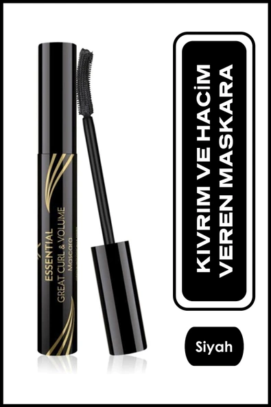 Golden Rose Golden Rose Essential Great Curl and Volume Mascara - Black - Kıvırma Etkili Hacim Veren Maskara ürün görseli 1