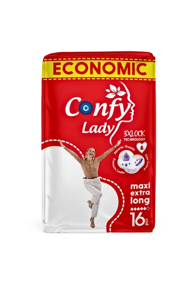 Confy Lady Confy Lady Maxi Extra Long Hijyenik Ped Eko Paket 16 Adet ürün görseli 1