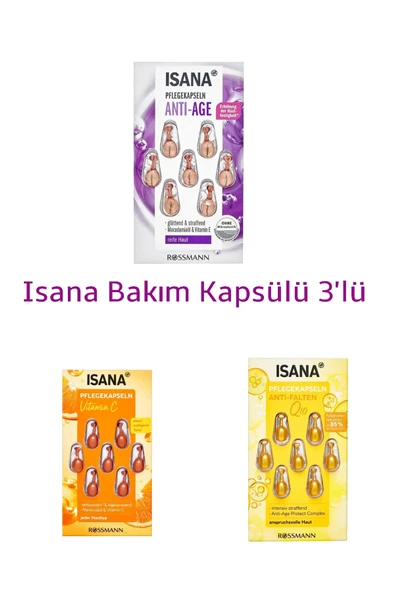 ISANA ISANA Bakım Kapsülü 3'lü Set Anti Age-Q10- C Vitaminini ürün görseli 1