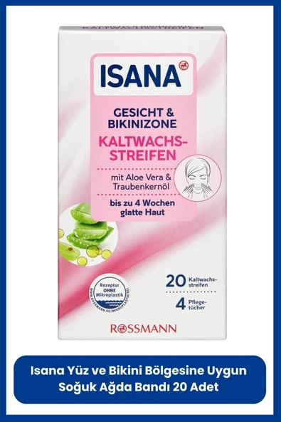 ISANA ISANA Yüz ve Bikini Bölgesine Uygun Soğuk Ağda Bandı 20 Adet ürün görseli 1