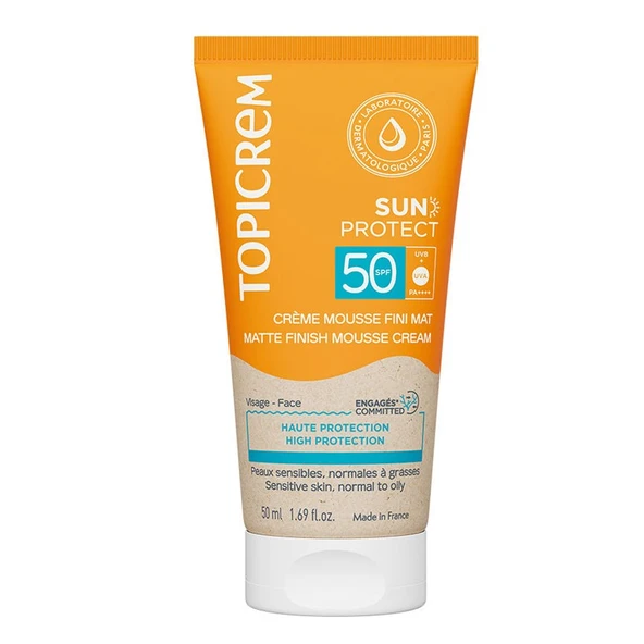 Topicrem Sun Protect Spf 50 Mat Bitişli Güneş Koruyucu Köpük Krem 50 ml ürün görseli 1