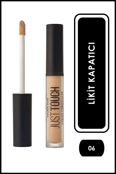 Golden Rose Golden Rose Just Touch Liquid Concealer No: 06 - Niacinamide ve Vitamin E İçerikli Kapatıcı ürün görseli 1