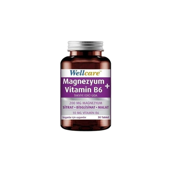 Magnezyum + Vitamin B6 İçeren Takviye Edici Gıda 30 Tablet ürün görseli 1