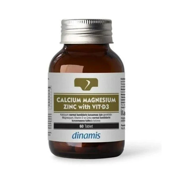 Dinamis Calcium Magnesium Zinc D3 60 Tablet ürün görseli 1