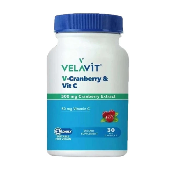 Velavit V-Cranberry & Vit C 30 Kapsül ürün görseli 1