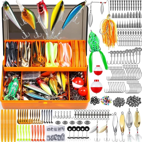 Valkyrie Profesyonel Balık Avı Seti – 404 Parça Yem, Kanca, Kurşun, Sahte Yem Taşıma Kutulu Full Set ürün görseli 1